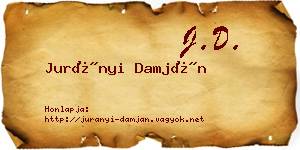Jurányi Damján névjegykártya
